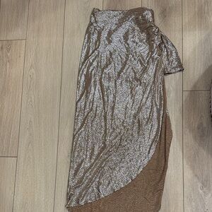 Show Me Your MuMu Silver Asymmetrical Skirt